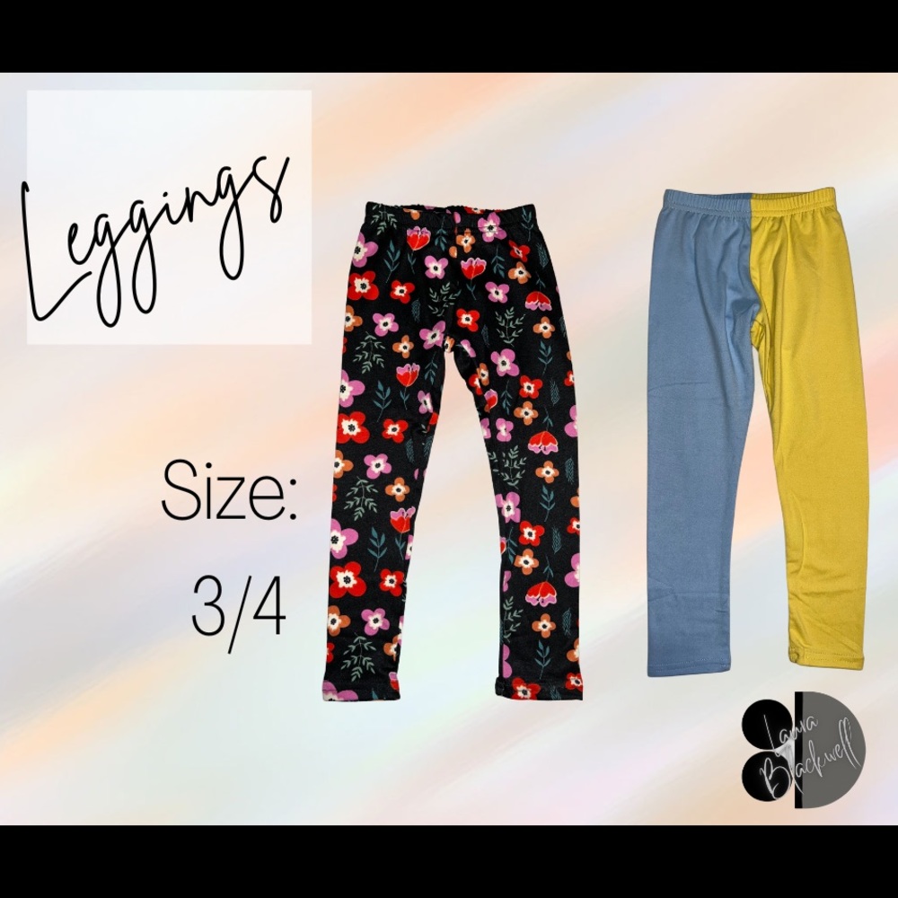 DotDotSmile LOT 2 pair of size 3/4 leggings. NWT.